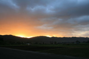 夜明け前の蒜山高原 夜明け前の蒜山高原
